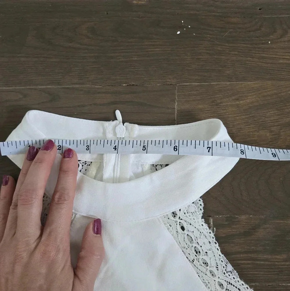 NWT Lulus Reach Out My Hand White Lace Skater Dress size small - Picture 9 of 12